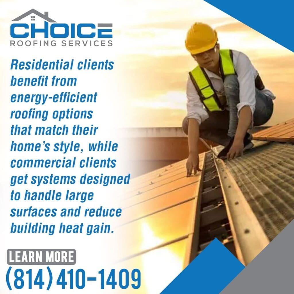 A roofer inspecting a metal roof